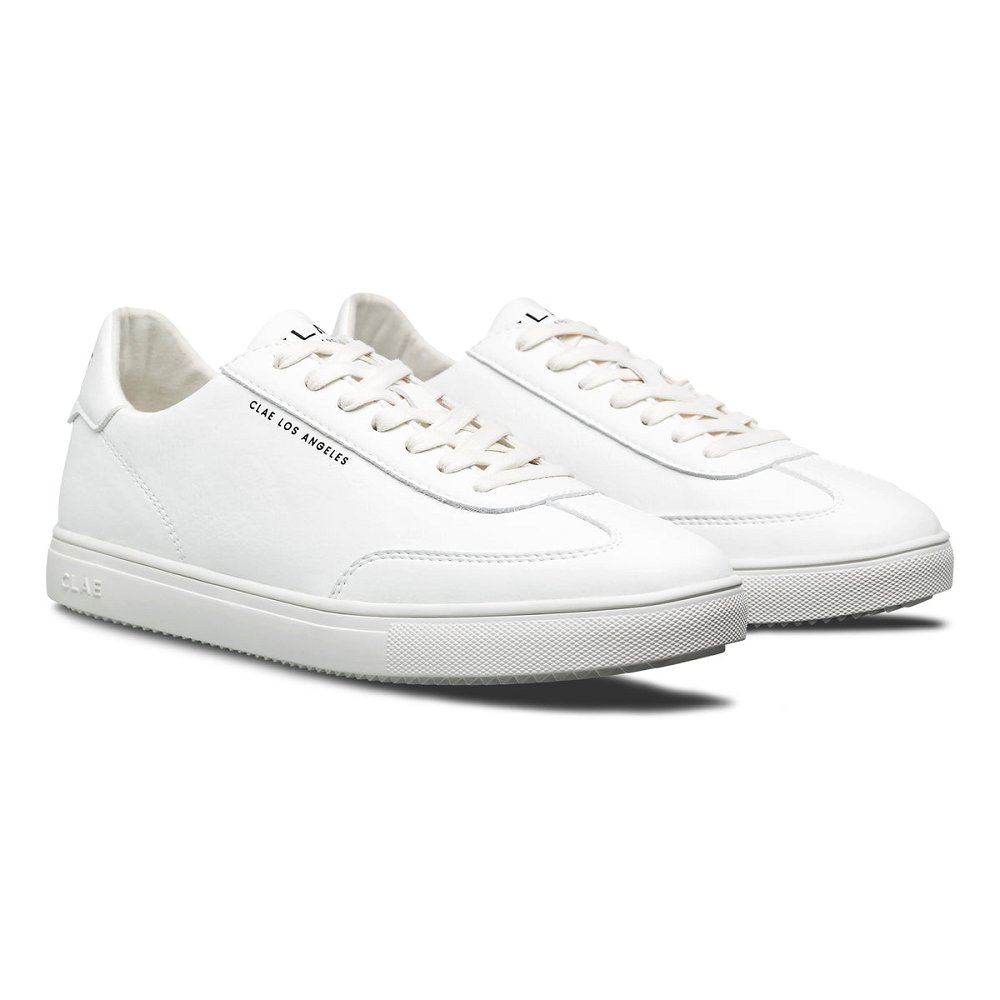 CLAE DEANE VEGAN Shoes Mens USA046-K73 In Triple White Vegan